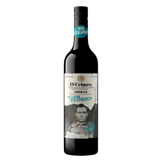 19 Crimes Mid Strength Shiraz 750mL - Thirsty Liquor Tauranga