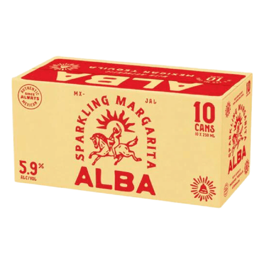 Alba Sparkling Margarita Original 10 Pack 250mL Cans - Thirsty Liquor Tauranga