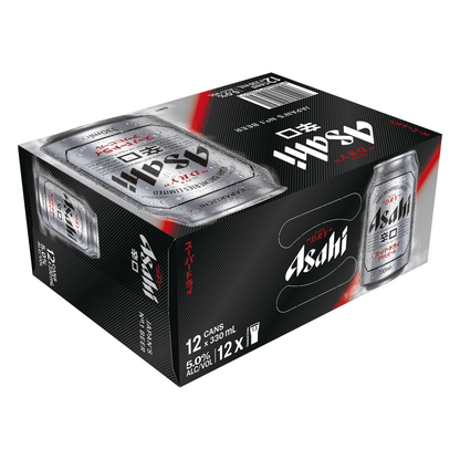 Asahi Super Dry 12 Pack 330mL Cans - Thirsty Liquor Tauranga