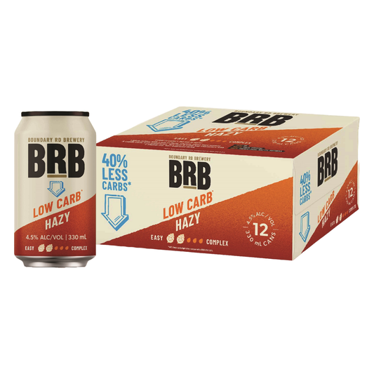 BRB Low Carb Hazy Pale Ale 12 Pack 330ml Cans - Thirsty Liquor Tauranga