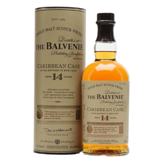 Balvenie 14 Year Old Caribbean Cask 43% 700mL (EOL) - Thirsty Liquor Tauranga