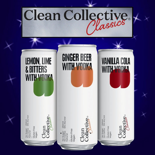 CLean Collective Vanilla Cola with Vodka 5% 6 Pack 250mL Cans (New)