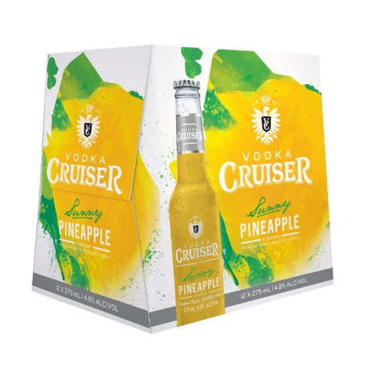 Cruiser Vodka 4.8% Sunny Pineapple 12 Pack 275mL Bottles - 2nd Top Seller - Thirsty Liquor Tauranga