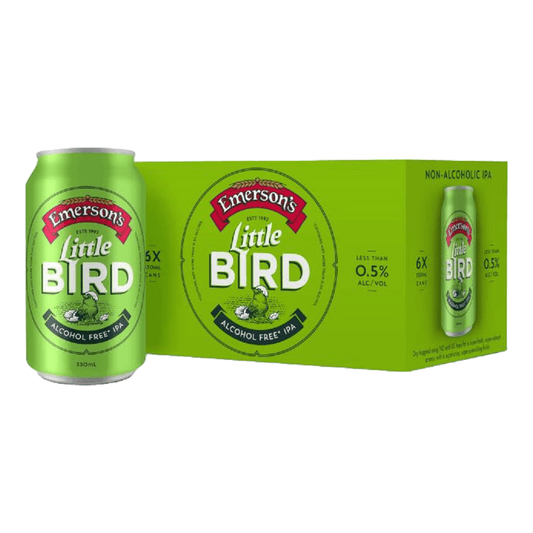 Emersons Little Bird ALCOHOL FREE 6 Pack 330mL Cans (EOL) - Thirsty Liquor Tauranga