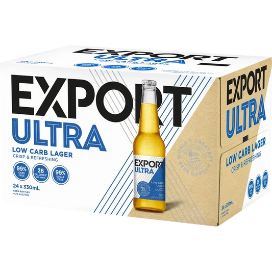 Export Ultra Low Carb 24 Pack 330mL Bottles - Thirsty Liquor Tauranga