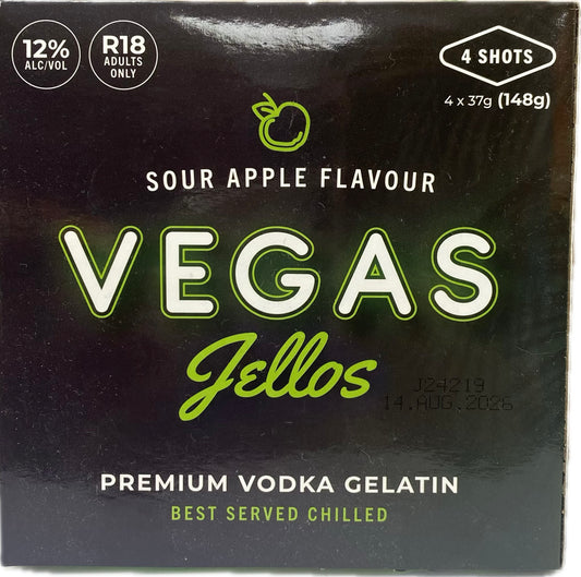 Vegas Jello Shots Sour Apple & Vodka 4 Pack 465mL (ES)