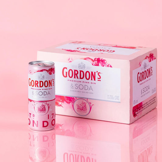 Gordons Pink Gin & Soda 4% 12 Pack 250mL Cans