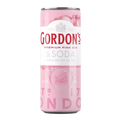 Gordon's Pink Gin & Soda 4% 12 Pack 250mL Cans