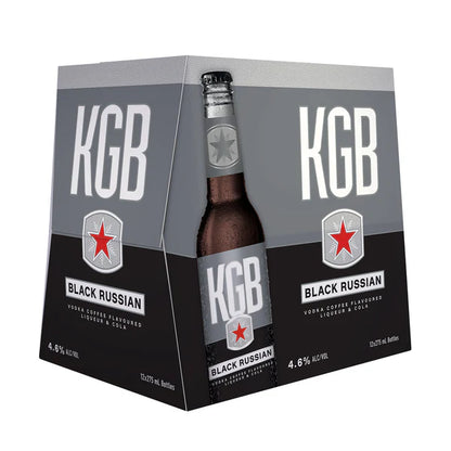 KGB Russian Coffee Liqueur & Cola 5% 12 Pack 275mL Bottles