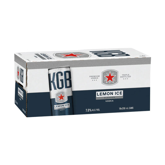 KGB Lemon Ice 7% 18 Pack 250mL Cans