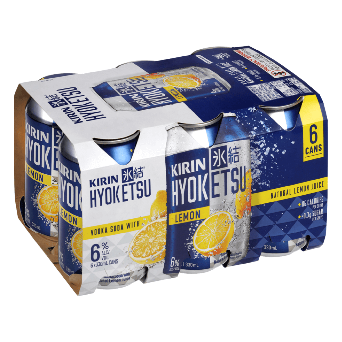 Kirin Hyoketsu Vodka Soda with Lemon 6% 6 Pack 330mL Cans - Thirsty Liquor Tauranga