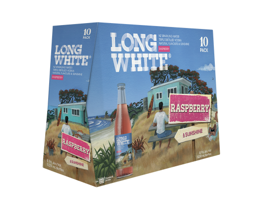 Long White Vodka 4.8% Raspberry 10 Pack 320mL Bottles