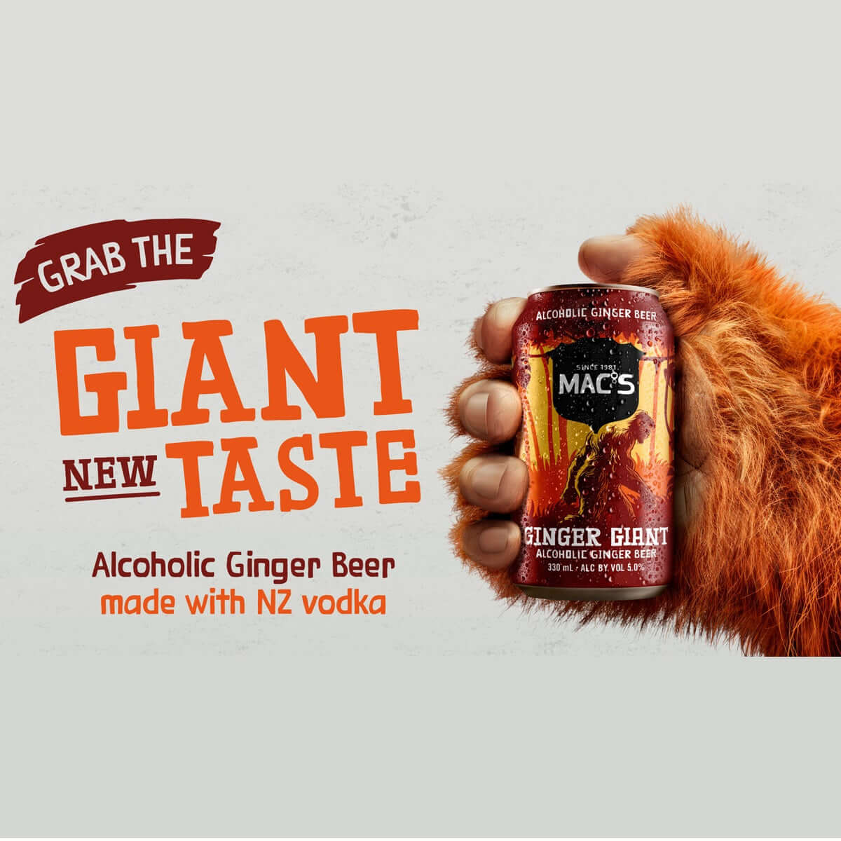 Macs Ginger Giant Alcoholic Ginger Beer 6 Pack 330mL Cans - Thirsty Liquor Tauranga