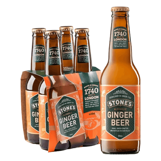 Stones Alcoholic Ginger Beer 4% 4 Pack 330mL Bottles (EOL) - Thirsty Liquor Tauranga