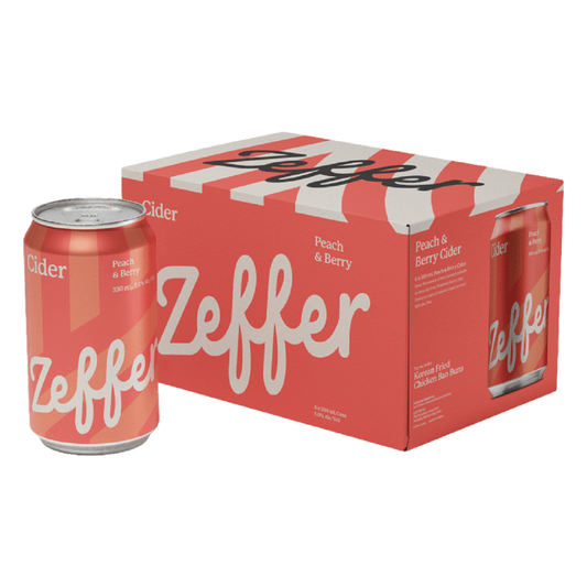 Zeffer Peach & Berry Cider 6 Pack 330mL Cans - Thirsty Liquor Tauranga