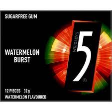 Wrigleys 5 Gum Watermelon Sugar-Free Burst Chewing Gum 32g - Thirsty Liquor Tauranga