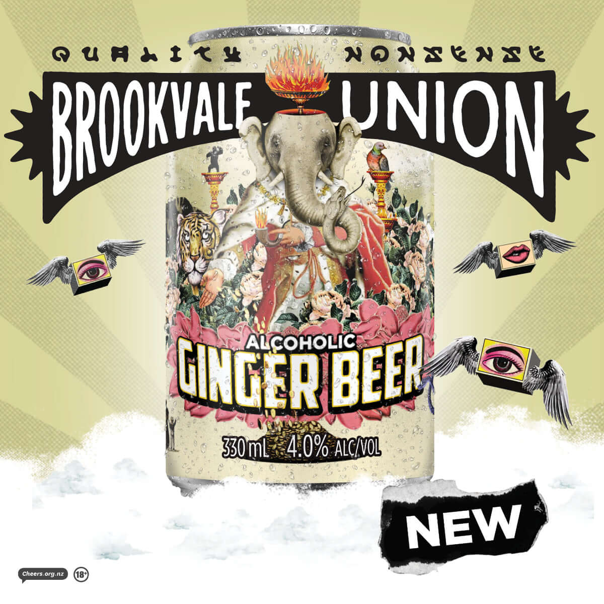 Brookvale Union Alcoholic Ginger Beer 6 Pack 330mL Cans - Thirsty Liquor Tauranga