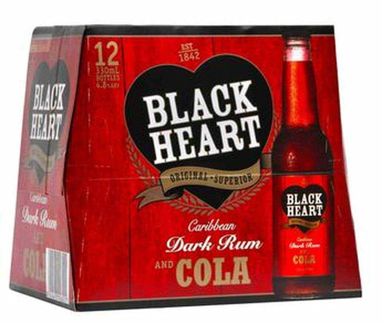 Black Heart 12 Pack 330mL Bottles - Thirsty Liquor Tauranga