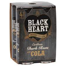 Black Heart 4 Pack 300mL Cans - Thirsty Liquor Tauranga