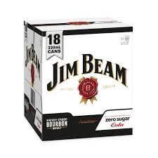 Jim Beam Cola Zero Sugar 4.8% 18 Pack 330mL Cans - Thirsty Liquor Tauranga