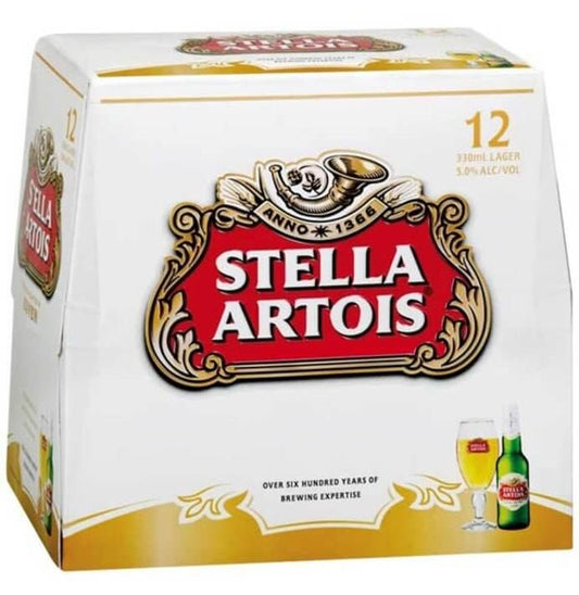 Stella Artois 4.8% 12 Pack 330mL Bottles - Thirsty Liquor Tauranga