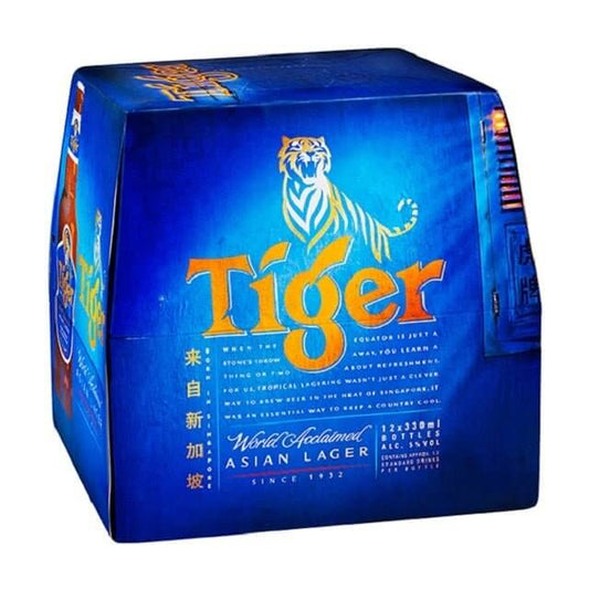 Tiger Lager 12 Pack 330mL Bottles - Thirsty Liquor Tauranga